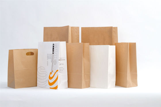 Bolsa de papel de alta velocidad de la compra de comida SOS 160gsm que forma las máquinas