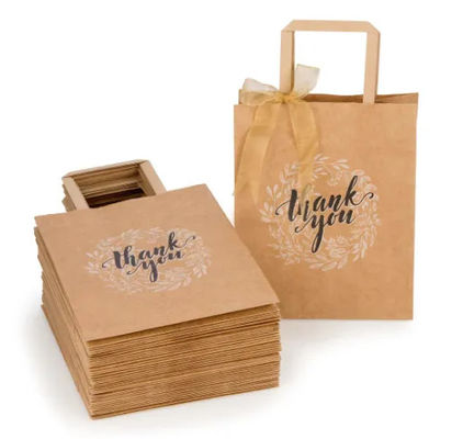 máquina plana de Carry Bags Sunhope Paper Bag del pan del regalo de la manija de la parte inferior del bloque